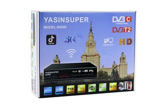 Цифровая приставка HD YASIN SUPER N5000 эфирная, DVB-T2, тв бесплатно, тюнер, ресивер, приемник